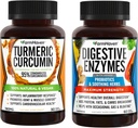 FarmHaven Turmeric Curcumin with Black Pepper and Digestive Enzymes with 18 Probiotics & Herbs