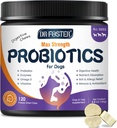 Probiotiques pour chiens, probiotiques pour chiens congelés et enzymes digestives, plus Oméga-3 pour peau démangeeuse, prébiotiques 3-en-1 pour la santé digestive, vitamines pour chiens et suppléments pour la santé immunitaire, 120 bits