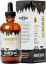 North Spore Organic Immunity Mushroom Tincture (4 oz) | 100% Fruiting Body Extracts | Chaga, Turkey Tail, Reishi, Maitake, Shiitake | Certified Organic, Vegan, Non-GMO | Adaptogenic, Made in USA