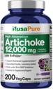 NusaPure Artichoke 20:1 Extract, 600 mg Equivalent to 12,000mg 200 Veggie caps (Non-GMO, Gluten Free)