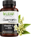 B'LEAF NATURE Quercetin Phytosome, 120 Capsules – 1000mg Quercetine à haute absorption avec vitamine C et zinc – Supplément Quercetin Végétarien Non-OGM pour l'Immune, l'énergie, le cerveau et le soutien saisonnier