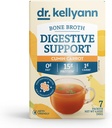 Dre Kellyann Bone Broth + Support digestif Collagène Paquets en poudre (7 portions, 1 boîte), 16g Protéines/Servies, 100% Poudre de collagène hydrolysée alimentée à l'herbe, Keto & Paleo - Carotte de Cumin
