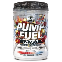 Pompe de sport PMD Carburant Ultra folie - Pre Workout Premium Poudre et Pompe musculaire, Plus grande concentration, Endurance et récupération, Créatine Premium, Arginine et Beta Alanine - Bombes à cerise (30 portions)