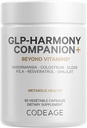 Supplément GLP-Harmony Companion+ - Support Agoniste GLP-1 - Lion's Mane, Pea, Colostrum, Shilajit, Akkermansia, Elder, Citrus Bioflavonoïdes, Brocoli, Resvératrol - Non-OGM - 60 Capsules