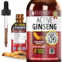 Active Ginseng Korean Red Panax Ginseng with Natural Ginsenosides - All-Natural Advanced Liquid Solution for 2X Absorption - Supports Healthy Energy, Vitality, Mood and More