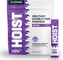 HOIST Electrolyte Drink Mix Powder Sticks – Rapid Rehydration, Military Hydration Formula – Grape (12 Single-Serve Packs)