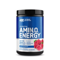 Alimentation Optimum Amino Energy - Pré-entraînement avec thé vert, BCAA, acides aminés, Keto amical, extrait de café vert, poudre d'énergie - framboise bleue, 30 portions (paquetage mai Vary)
