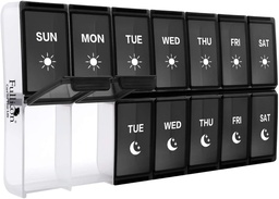 XL Weekly Pill Organizer 2 fois par jour, Fullicon Extra Large Daily Pill Cases Oversized AM PM Pill Box Deux fois par jour pour la vitamine/huile de poisson/pills/Suppléments