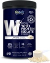 Biochem 100% Whey Isolate Protein - Saveur naturelle - 12.3 Ounce, Pré-entraînement & Santé Immunissable - 20g Protéine végétarienne - Facilement digestible - Bouche rafraîchissante - Co...