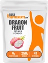 BulkSupplements.com Poudre de fruits dragons - Supplément de fruits dragons, Poudre de pitaya rose - Sans gluten, 6g par portion, 250g (8,8 oz) (paquet de 1)