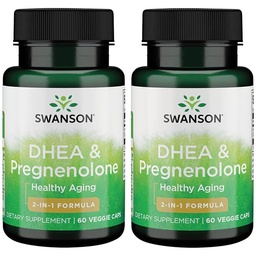 Swanson Dhea and Pregnenolone Complex 60 Veg Capsules (2 Pack)
