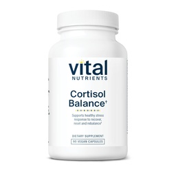 Vital Nutrients Cortisol Balance | Vegan Adrenal Support Supplements | Cortisol Manager Supports Energy & Stress Levels | Ashwagandha & Magnesium for Relaxation | Gluten, Dairy, Soy Free | 90 Capsules
