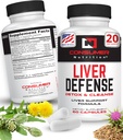 Liver Support Supplement - Liver Defense Liver Cleanse Detox - Made with Solarplast, Artichoke Leaf, Milk Thistle Seed, & More - for Metabolism & Immune Response 60 Capsules