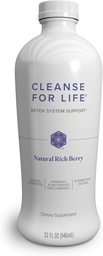 Isagenix Cleanse for Life - Detox Cleanse Drink avec vitamine B12, niacine et vitamine B6 pour le bien-être global - Bouteille de 32-Ounce (Natural Rich Berry Flavor), emballage mai Vary