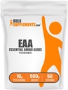 BulkSupplements.com Poudre d'acides aminés essentiels - Supplément d'acides aminés essentiels, poudre d'EAA - sans aromatisants et sans gluten, 10g par portion, 500g (1,1 lb) (paquet de 1)