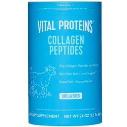 Protéines vitales Alimentation naturelle entière Peptides de collagène - Pâturage élevé, herbacé, paléofriendly, sans gluten, ingrédient unique - 24 once