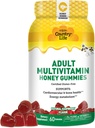 Country Life Adulte Multivitamine Miel Gummies – Bone, Heart & Energy Support – Non-OGM, certifié sans gluten, végétarien – naturellement sucré – 60 Gummies