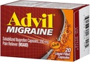Advil Migrain 20'S Taille 20ct Advil Migraine Pain Relief Capsules remplies de liquide 20ct