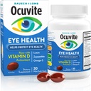 Supplément Ocuvite Santé des yeux, Lutéine et Zeaxanthin, Vitamine oculaire avec vitamine D, C, E et Omega-3 antioxydant, aide à protéger la santé des yeux, 30 softgels