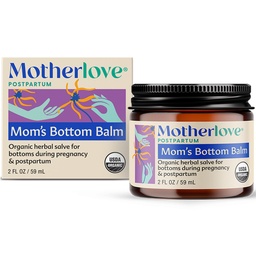 Motherlove Mom's Bottom Balm (2 oz) Organic Herbal Salve w/Witch Hazel for Bottoms During Pregnancy & Postpartum —Non-GMO Ointment
