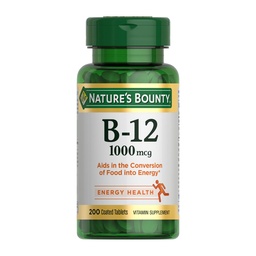 Nature's Bounty Vitamin B12 1000 mcg Caplets, 200 ct