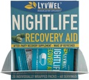 LyvWel Nightlife Recovery Carton | Rapid Morning Rejuvenation, Liver Support | DHM, Electrolytes, B Vitamins - 20 Packs, 40 Servings