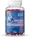 Mommy's Bliss Kids Feel Calm Gummies, Support a Sense of Calm and Relax The Body, Made with Magnesium, L-theanine, Sugar Free Raspberry Lemonade Flavor, Age 4+, 60 Gummies