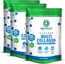 BioTrust Ageless Multi Collagen Peptides Powder – 5 Types (I, II, III, V, X) – Unflavored Collagen Powder for Women & Men – Hydrolyzed Protein – Grass Fed Beef, Fish, Chicken, Eggshell Membrane, 3-pk