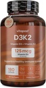 D3K2-D3 K2 combine la vitamine K et la vitamine D avec le calcium et la biopérine. Suppléments D3 et K2 Bons, coeur et muscles en bonne santé