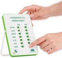 Medication Tracker & Pill Reminder | Visual Reminder Alarm | 7 Day AM PM Medication Reminder | Take and Slide | No More Second-guessing or Double-dosing | Perfect for The Elderly (Two Column Spanish)