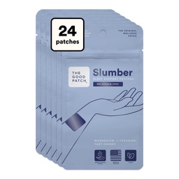 The Good Patch Slumber Sleep Patch (24 Total Patches) | Melatonin-Free Patch with L-Theanine, Magnesium and Tart Cherry for Bedtime, Relaxation, Overnight Wind Down and Rest