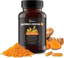 UpWellness Golden Revive + Joint Support Supplement Featuring Turmeric with Black Pepper, Quercetin, and Magnesium- Turmeric Boswellia Supplement - 6 Active Ingredients for Joint Care - 60 Capsules