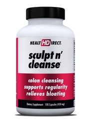 HEALTH DIRECT Sculpt n' Cleanse - Herbal Colon Cleanse for Digestive Health & Regularity - Natural Detox & Gut Flush Supplement - 100 Veggie Capsules