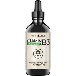 Vitamine liquide B3 (sous forme de Niacinamide) Supplément - Forme non flush de Niacin - Absorption rapide - gouttes de Niacin agréable pour les femmes et les hommes - 4 oz (120ml)
