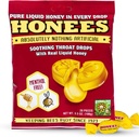 Honees Honey Filled Drops, Honey Cough Drops with Real Honey-Natural Sore Throat Relief-Nothing Artificial-Throat Coat Lozenges, Natural Cough Suppressant, Non-GMO, Gluten Free (1 Pack – 20 drops)