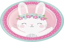 Creative Converting Party Supplies, Bunny Party Paper Plates, Plate Dinner, Multicolor, 8.75", 8ct