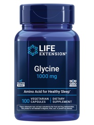 Life Extension Glycine, 1000 mg, Sleep Support, 100 Capsules