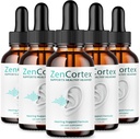(5 Pack) Zencortex pour le soulagement de l'acouphène - Formule officielle - Zencortex gouttes pour les oreilles, Zen Cortex 24 gouttes de supplément d'acouphène Avis, Zen Cortex Formule de soutien auditif, Zencortex Oral (10oz)