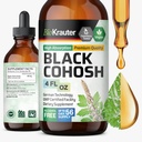 BIO KRAUTER Black Cohosh Tincture - Vegan Black Cohosh Supplements Women Support - Alcohol and Sugar Free - 4 Fl.Oz.