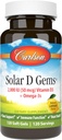Carlson Labs Solar D Gems Vitamine naturelle D3, 2000 UI, 120 Softgels