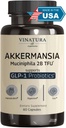 VINATURA Akkermansia Probiotic - Akkermansia Munciniphila Supplement, GLP-1 Supplement - 60 Capsules