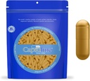 Capsuline Taille 0 - Capsules de gélatine vides d'or coloré - 500 Compte - Capsules de pilules de gel vides - Remplissage de pilules de bovin pur bricolage - Capsules vides - Certifiés de casher et halal