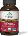 ORGANIQUE INDIA Triphala Capsules Organic - Supplément à base de plantes avec Amla, Bibhitaki, Haritaki, Soutien Digestion & Colon, Prise en charge du système immunitaire, Adaptogène, Vegan, USDA certifié Organic - 180 Capsules