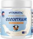 Vitamatic Bovin Colostrum 30% poudre d'IgG - Supplément pour la santé de Gut, la croissance des cheveux, la beauté, la récupération musculaire, et le soutien immunitaire - facile à mélanger - 60 Gram (30 portions, non aromatisé)
