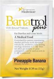 Banatrol® Antidiarrhée naturelle avec prébiotiques, soulagement de la diarrhée chronique, SBI, Diarrhée récurrente, Alimentation médicale cliniquement soutenue, non constipante, 25 portions (pineapple)