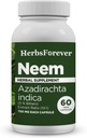 Herbsforever Neem Capsules Azadirachta Indica Skin Supplement 60 Vege Capsules