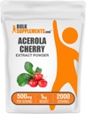 BulkSupplements.com Acerola Cherry Extract Powder - Natural Vitamin C Supplement, Acerola Cherry Powder - Vegan & Gluten Free, 500mg per Serving, 1kg (2.2 lbs) (Pack of 1)