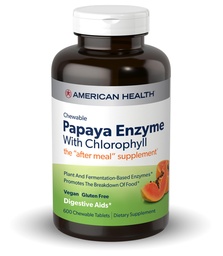 Enzyme de papaye à croquer avec la chlorophylle 600 Chwbls