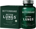 Betterbrand BetterLungs Health Pack - BetterLungs & BetterLungs Detox Tea Bundle - Supplément Santé Reporatoire quotidien - 15X Sacs à thé à base de plantes + 60 Capsules