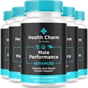 (5 Pack) Charm Santé, pilules de Charme Santé, Capsules de Charme Santé, Charm Santé Officiel pour les hommes Capsules, Supplément de Charme Santé, HealthCharm Toutes les Pastilles naturelles, 300 Capsules pendant 5 mois
